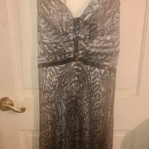 NWT Carmen Marc Valvo Halter Snake Print Dress
